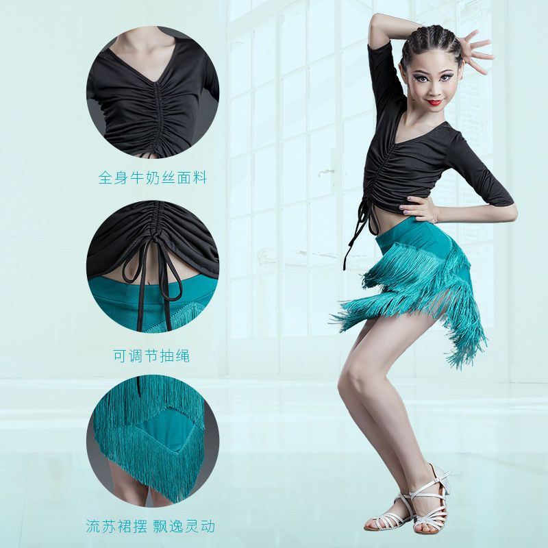 Đầm Khiêu Vũ Nhảy Latin 10.13 Thiết Kế Dễ Thương Cho Bé Gái