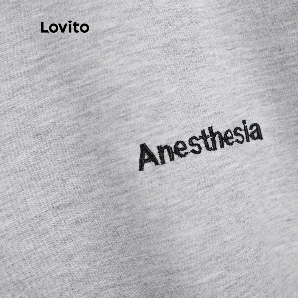 Áo nỉ in chữ Lovito L07995 (xanh dương/xanh lá) | BigBuy360 - bigbuy360.vn