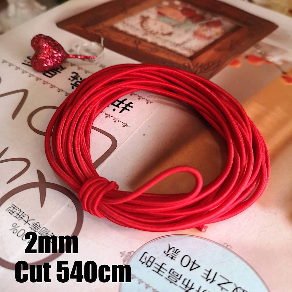 Dây thun 2mm Dây tròn Màu đa năng Kích thước 2 Mm Cắt thành miếng Chiều dài 450 Cm / 2mm Cao su