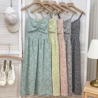 Váy maxi 2 dây hoạ tiết hoa (Ảnh thật 5-9)