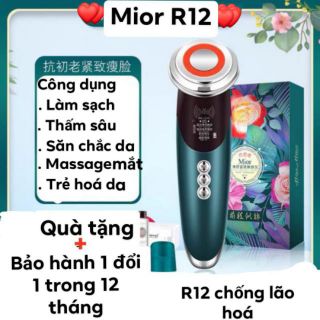 (Có sẵn R12) Máy chăm sóc da mặt Mior R12 (Tặng kem+bông tẩy trang)