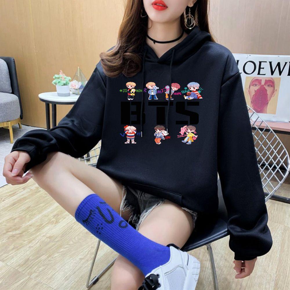 UPSTOPVN Áo Hoodie Polyester In Hình BTS An Toàn Và Không Độc Hại