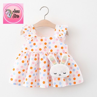 [ảnh thật ] Váy kèm Túi Thỏ  Bé Gái, dáng xòe , anna store
