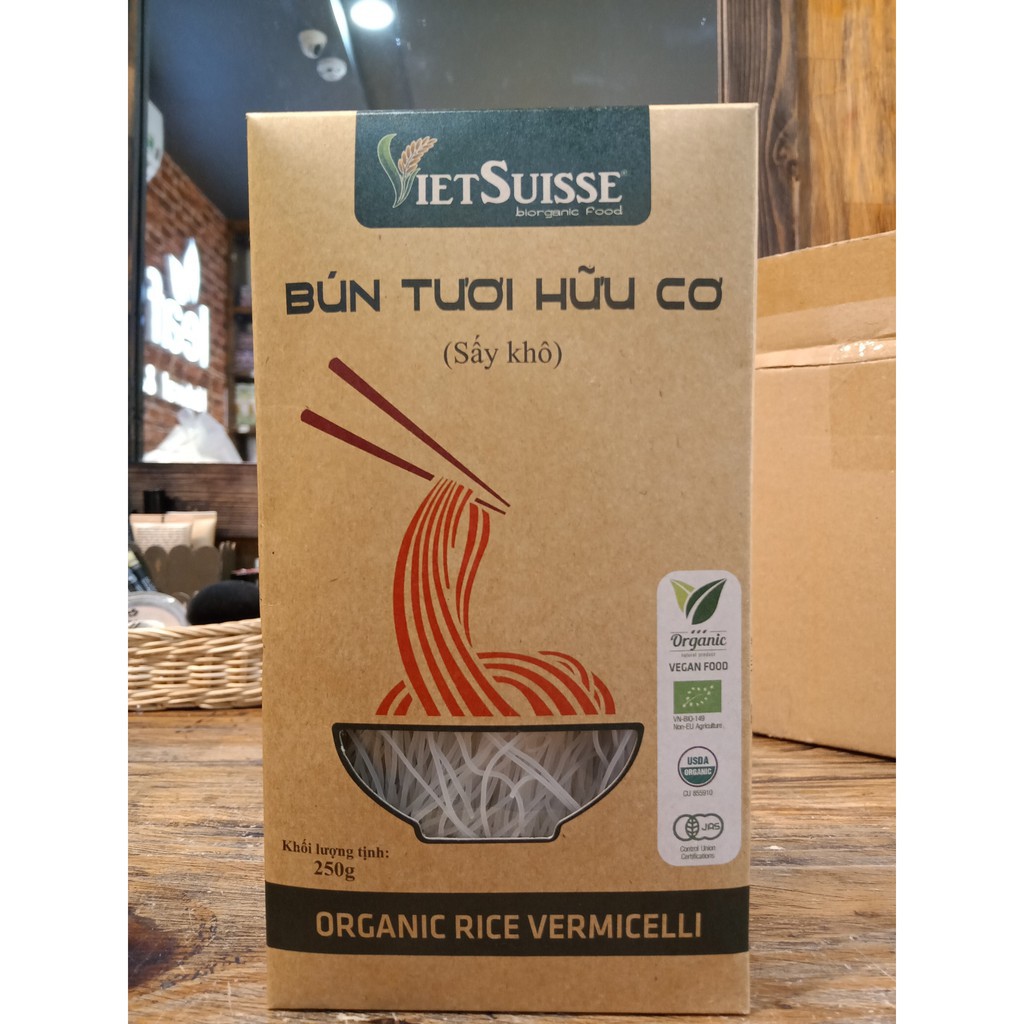 Bún tươi hữu cơ sấy khô VietSuisse 250G