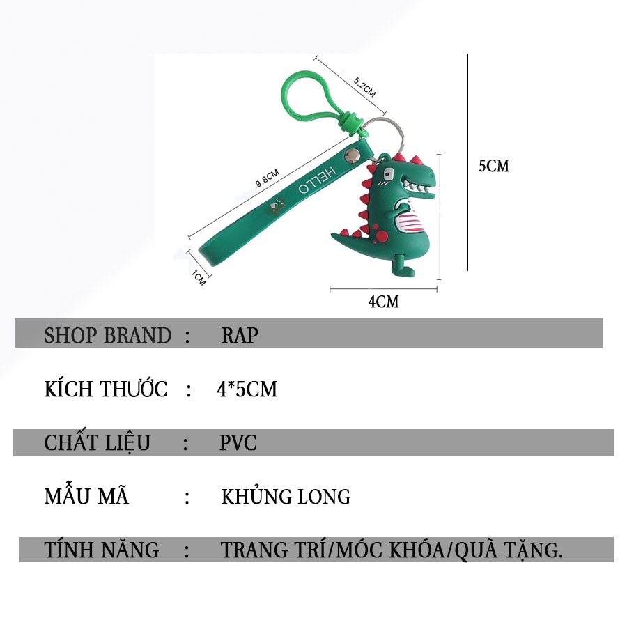 Móc khóa hoạt hình khủng cute dễ thương phong cách Hàn Quốc dùng làm quà tặng, dây treo balo, túi xách, ví cầm tay - Ráp