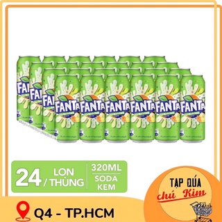 Nước ngọt fanta soda kem thùng 24 lon x 320ml