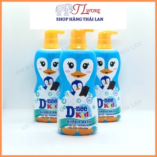 Sữa Tắm Gội Dnee Kid Hình Thú Thái Lan Bubble Bath iced Chocotale Sữa Tắm Chim Cánh Cụt Xanh Cho Bé Chai 400ml