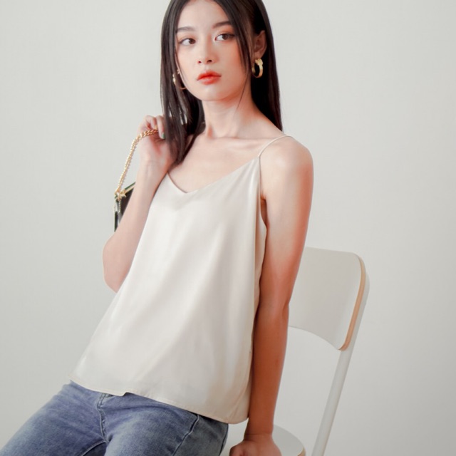 [Mã WABRWA8 giảm 15% đơn 99k] Áo kiểu 2 dây lụa satin Méo Shop Latia | BigBuy360 - bigbuy360.vn