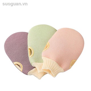 2-sided exfoliating bath gloves for adults