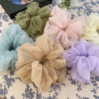 INS Cúc Scrunchies Dây Buộc Tóc Hoa