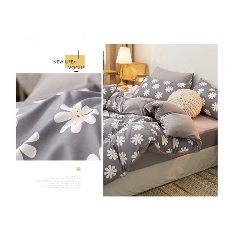 Chăn Ga Gối Đệm ❤️ cotton poly 5 món đủ size đệm mẫu hoa nhí cute miễn phí bo chun nhập khẩu hàn quốc Mượt Decor | BigBuy360 - bigbuy360.vn