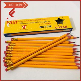 Hộp 12 chiếc bút chì 2B nét đậm cao cấp Gstar