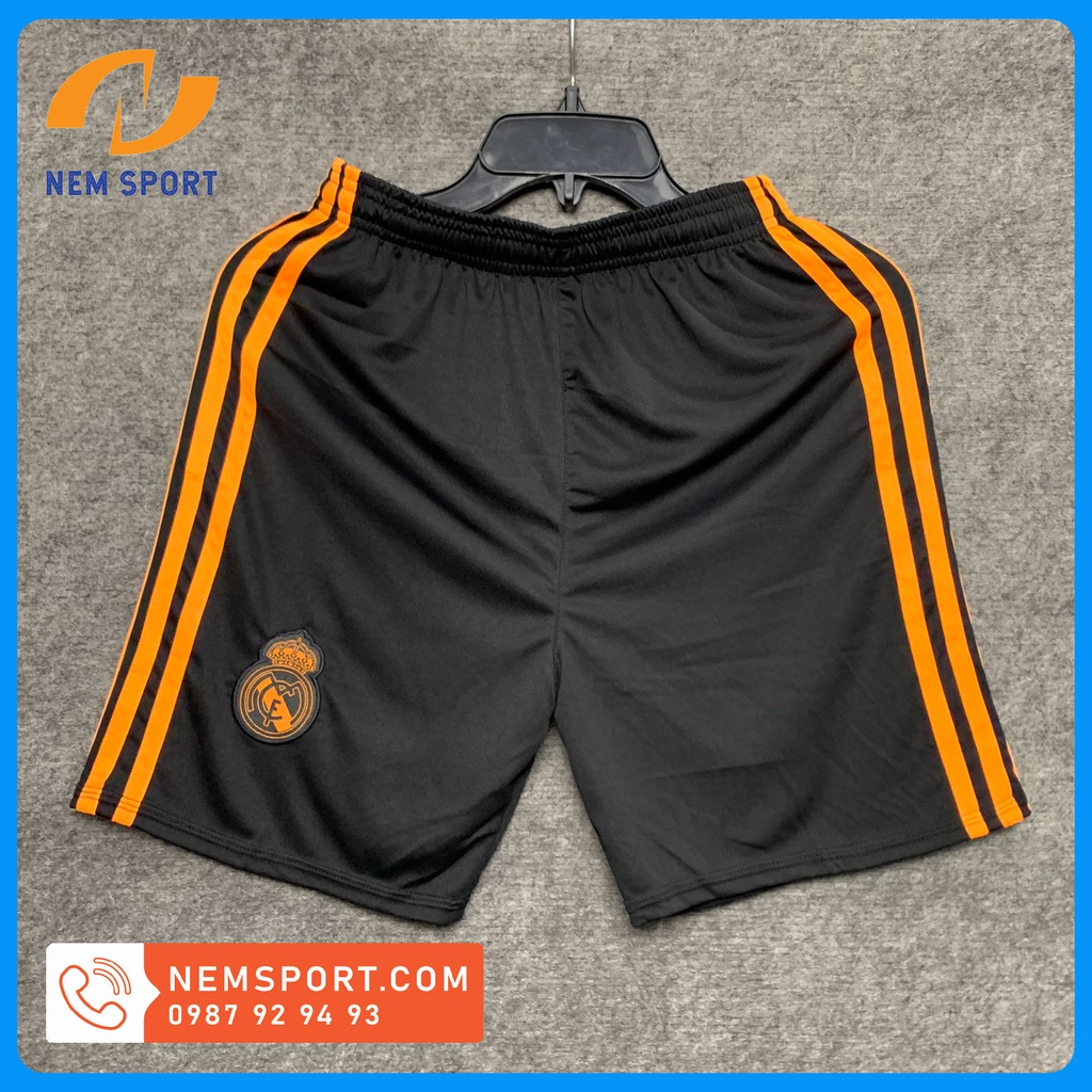 Bộ Quần Áo Đá Bóng Real Marid Màu Đen TK Mới 2022