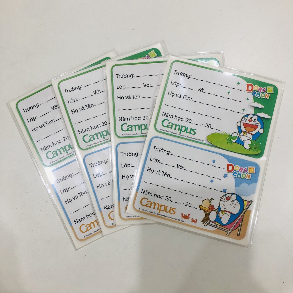 Nhãn vở Campus Doraemon Flower