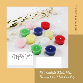 Nến Tealight Nhiều Màu Watt Cao Cấp - Hàng Chính Hãng - Natural Soul