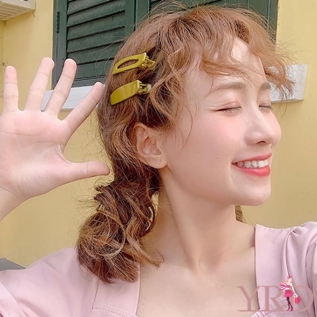 Kẹp mỏ vịt màu bóng tone màu trầm