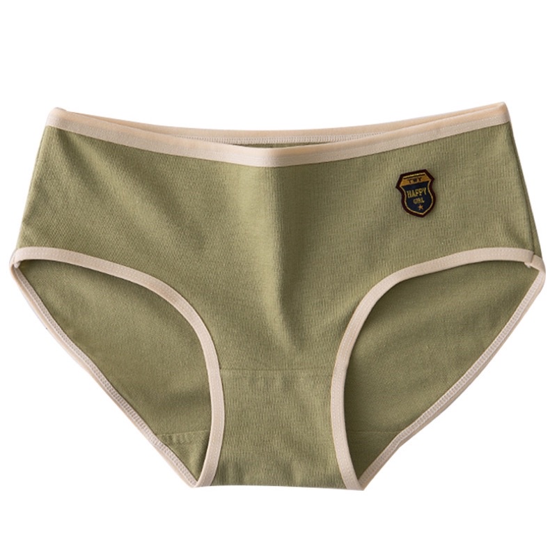 Quần lót nữ,quần lót cotton kháng khuẩn huy hiệu vải trơn mềm mịn,dễ thương(Q04) | BigBuy360 - bigbuy360.vn