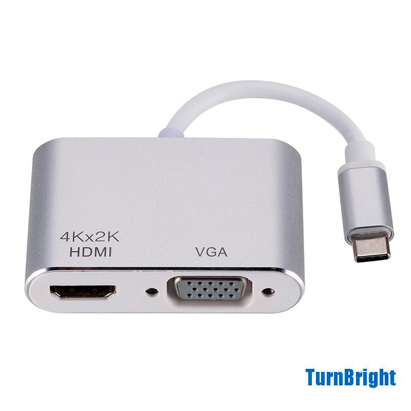 Bộ Chuyển Đổi Usb 3.1 Type C Sang Vga Đa Cổng Hdmi 4k Uhd | BigBuy360 - bigbuy360.vn