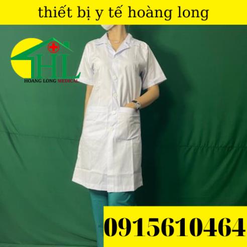 Áo Blouse bác sĩ dáng dài - tay cộc nam các size M L XL 2XL