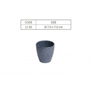 Ly Nhựa Vân Đá Đen/Xanh Kiểu Lùn