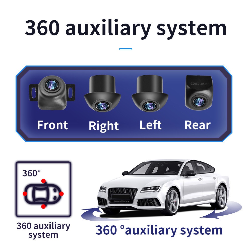 360° Camera Chiếu Hậu Góc Rộng 1080P Thông Dụng Cho Xe Hơi