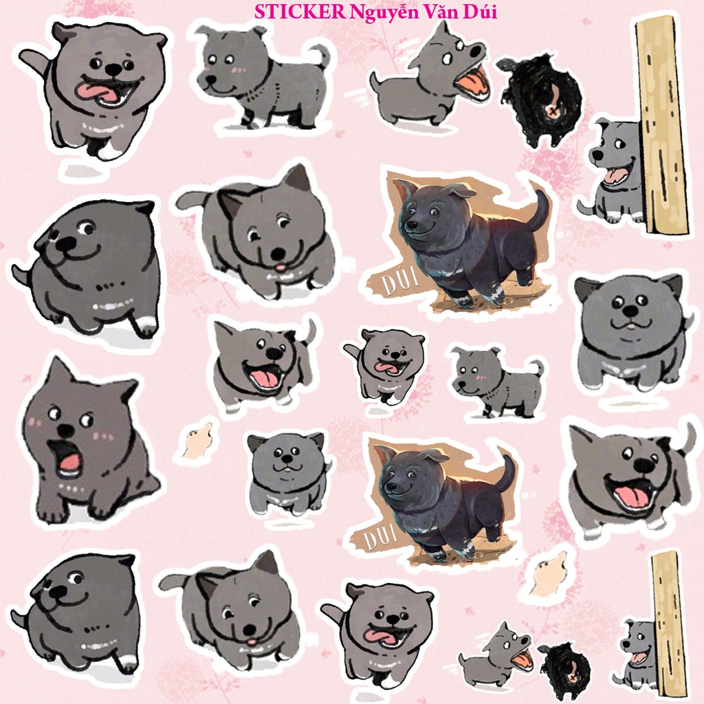 Sticker / Hình Dán Nguyễn Văn Dúi (1 set như hình)