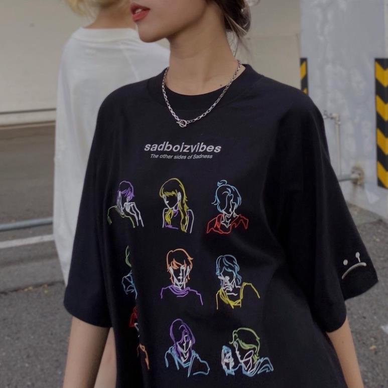 Áo Thun Tay Lỡ Sadboiz Unisex Nam Nữ - Áo Phông Ngắn Tay Ulzzang Form Rộng Chất Thun (có ảnh thật