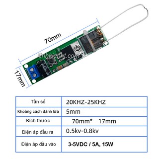 Combo linh kiện đánh lửa điện, đánh lửa bếp gas 3-5V