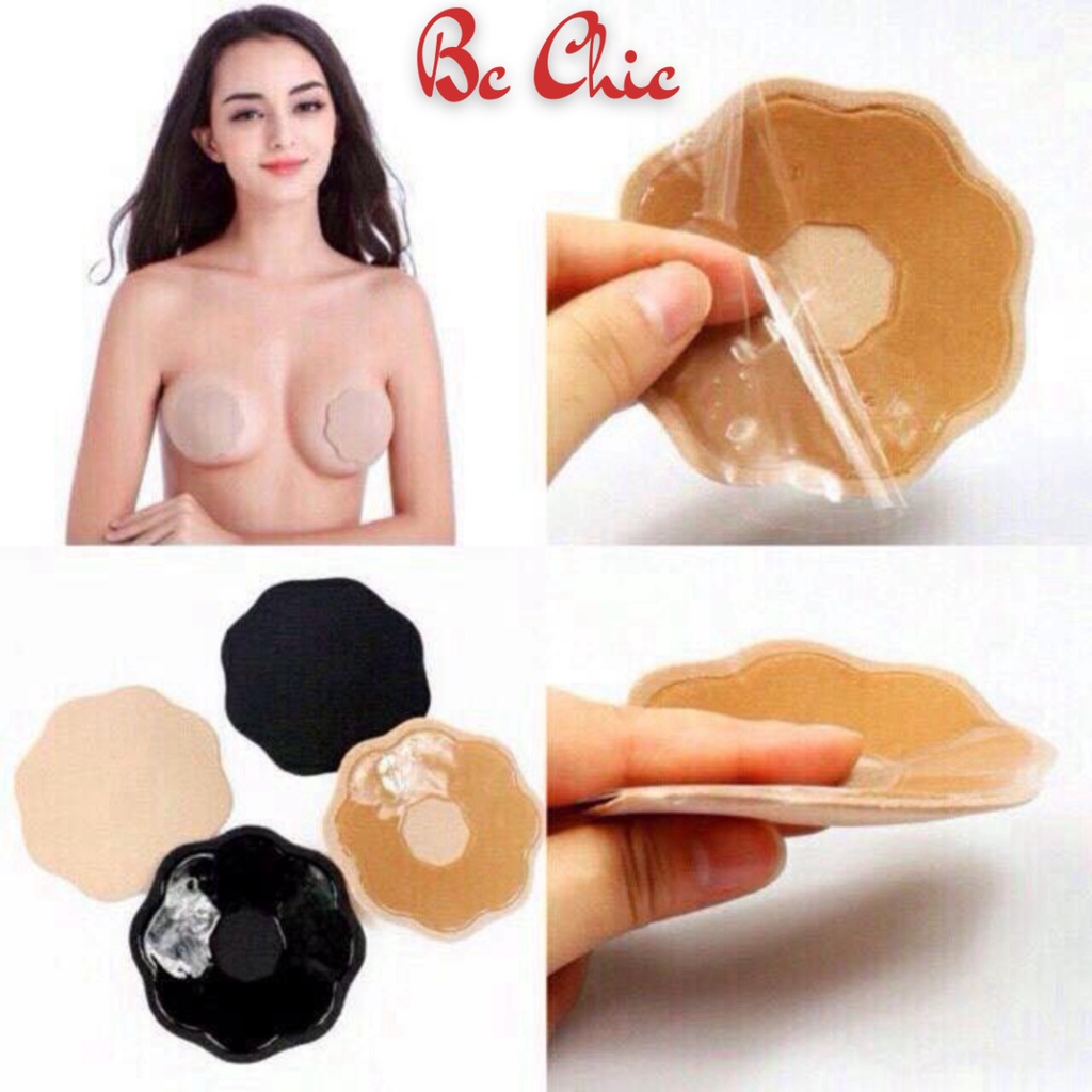 Dán ti lụa hình bông hoa siêu dính chống nước chống rơi PKP2 BC_CHIC LINGERIE
