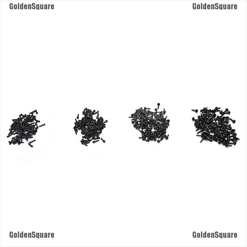 Set 100 Mắt Nhựa Màu Đen 4 Kích Cỡ Cho Búp Bê Gấu Bông