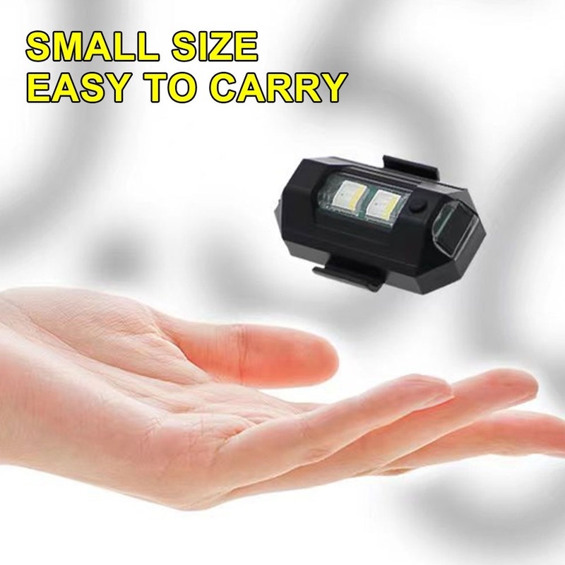 Đèn Led Cảnh Báo Gắn Đuôi Xe Đạp/Mô Tô Có Thể Sạc Lại Bằng Cổng USB 4 Màu