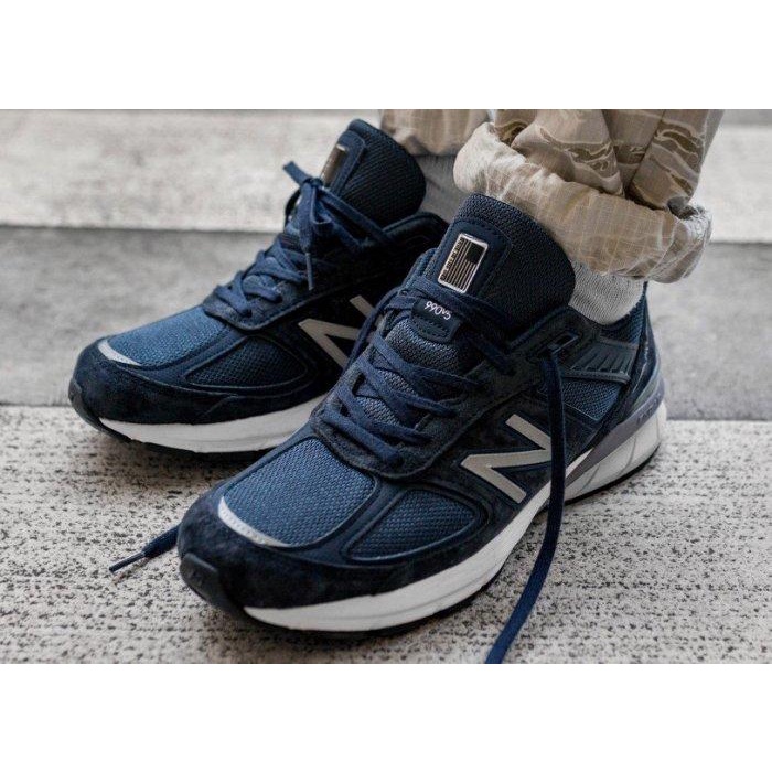 (AUTHENTIC 100%) Giày Sneaker Thể Thao Auth New Balance 990v5 Made In USA 'Navy' M990NV5 Chính Hãng 100%