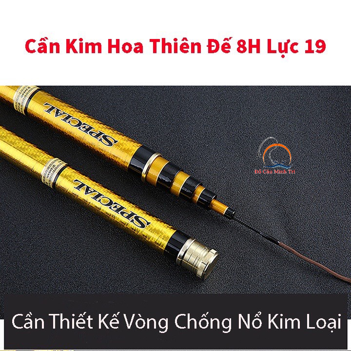 Cần câu tay 8H kim hoa thiên đế cacbon phân bố lực 19 chuyên săn hàng
