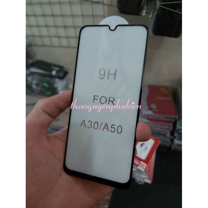 kính cường lực 5D xịn cho Galaxy A30/A20/A50 Full keo màn hình hiệu Glass