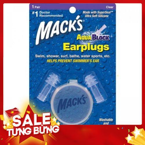 [CHÍNH HÃNG]Nút bịt tai chống nước (nút bịt tai đi bơi)Mack's AquaBlock #1113 - Hàng nhập khẩu