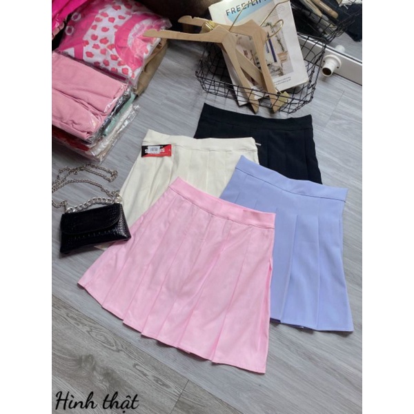 Chân váy xếp ly tennis  full màu siêu xinh