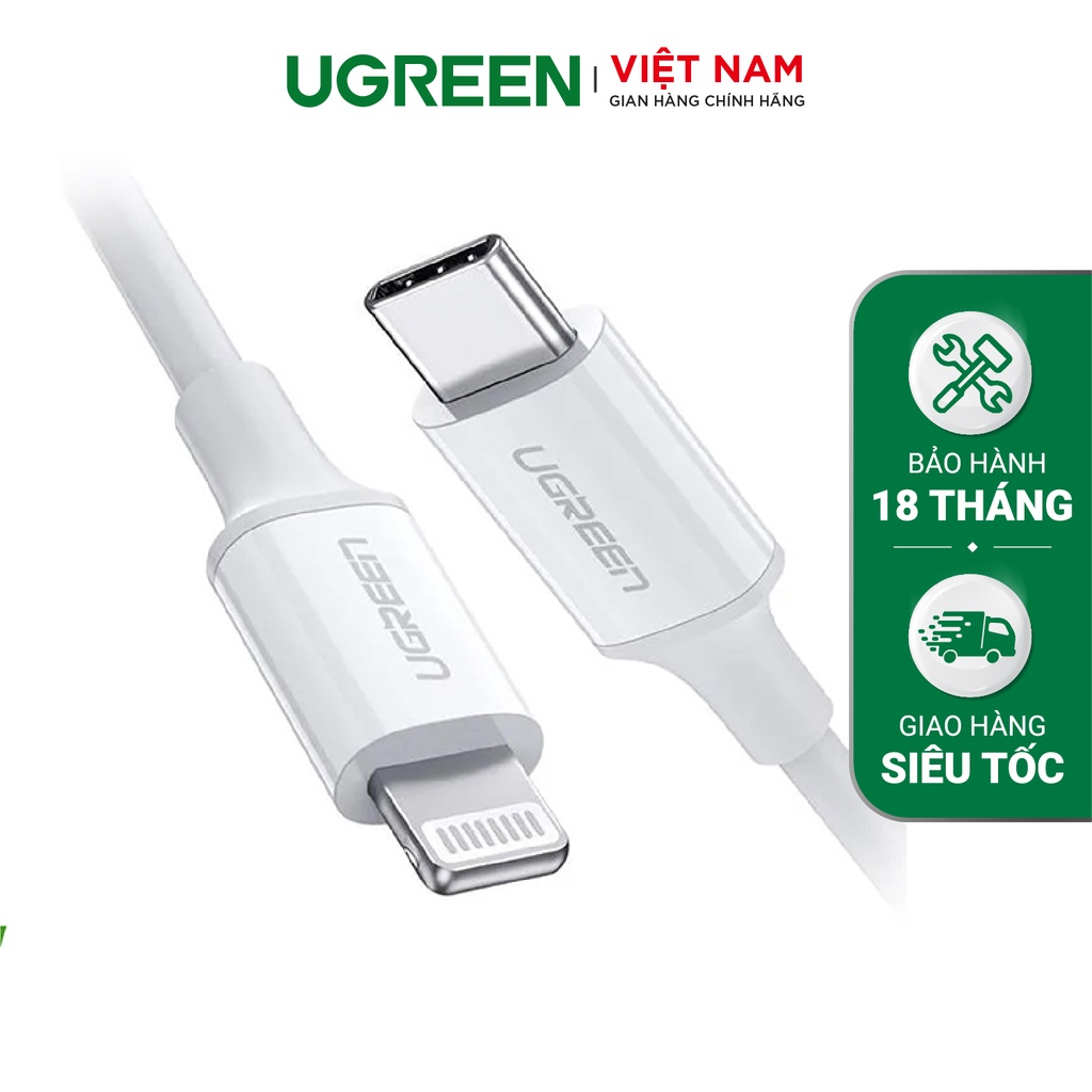 Cáp sạc và truyền dữ liệu, dài từ 0.25-3m UGREEN US171 USB-C sang lightning