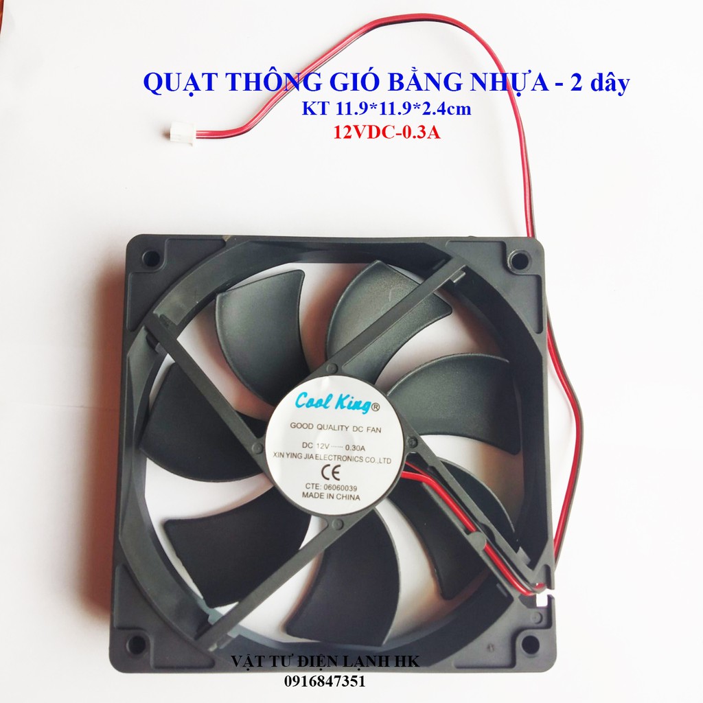 Quạt hút thông gió tủ 2 dây các loại cỡ 9x9 12x12 - quạt làm mát