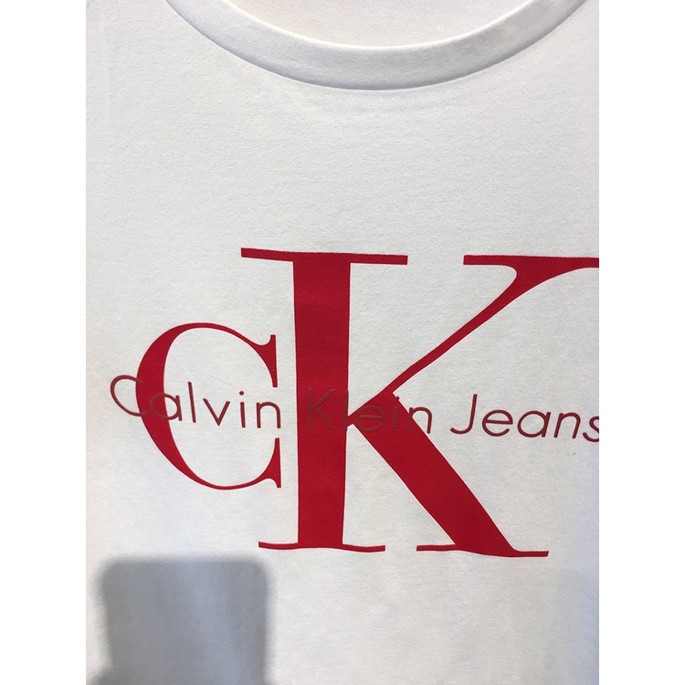 Áo Thun Tay Ngắn Màu Trơn In logo ck Cỡ Lớn Thời Trang Cho Nam Và Nữ207472