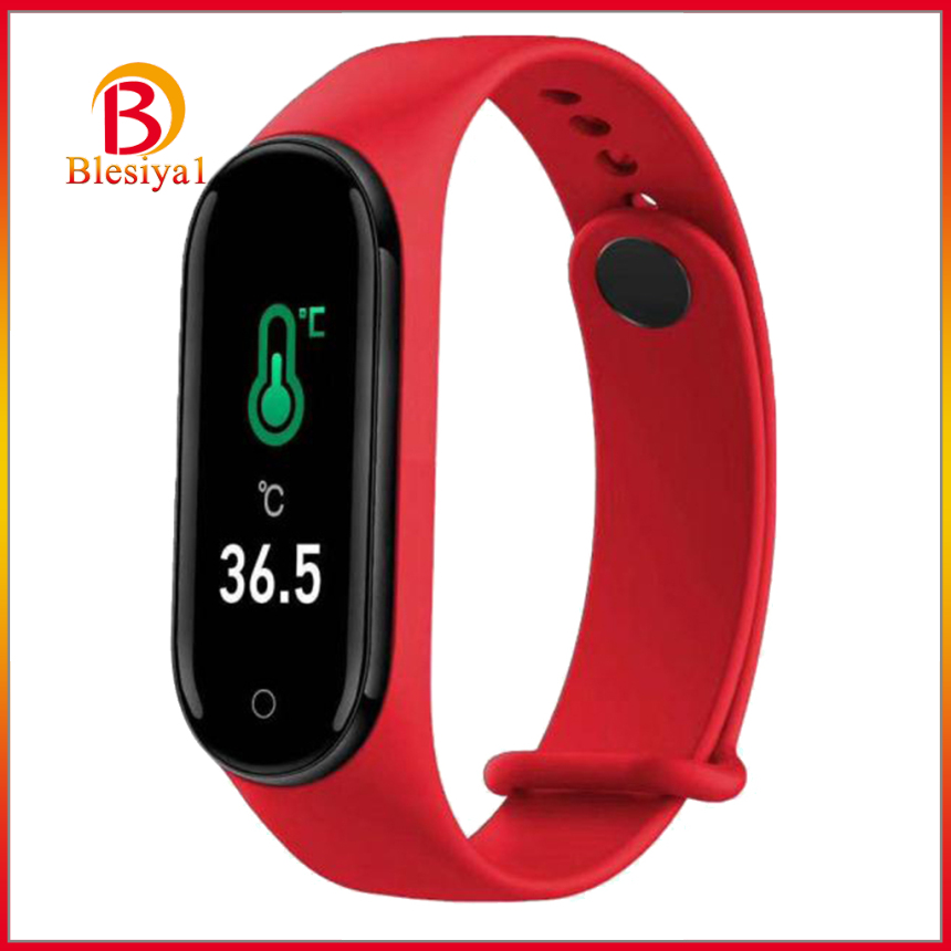 (Hàng Mới Về) Đồng Hồ Đeo Tay Thông Minh Đo Nhiệt Độ / Huyết Áp Màu Đen Chất Lượng Cao