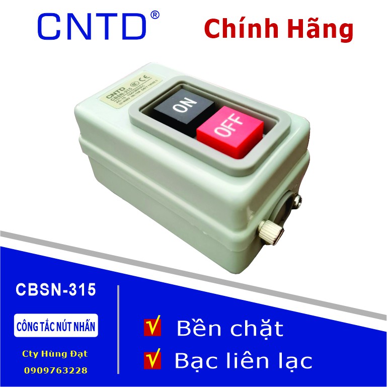 Công tắc nút nhấn ON/OFF AC380V(3 Pha) 15A CBSN-315