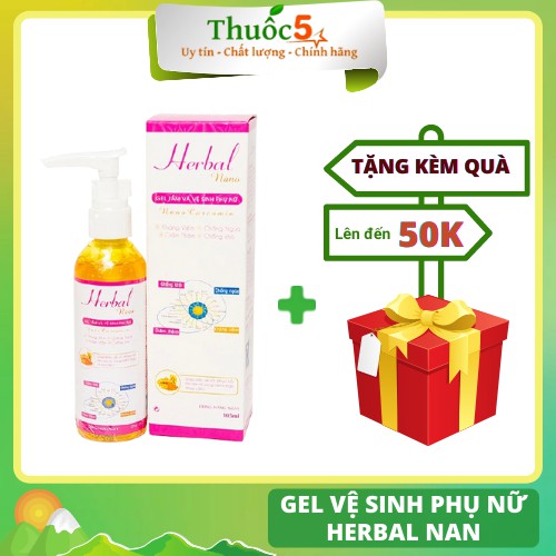 [GIÁ GỐC] Herbal Nano gel vệ sinh hàng ngày cho phụ nữ chai 105ml