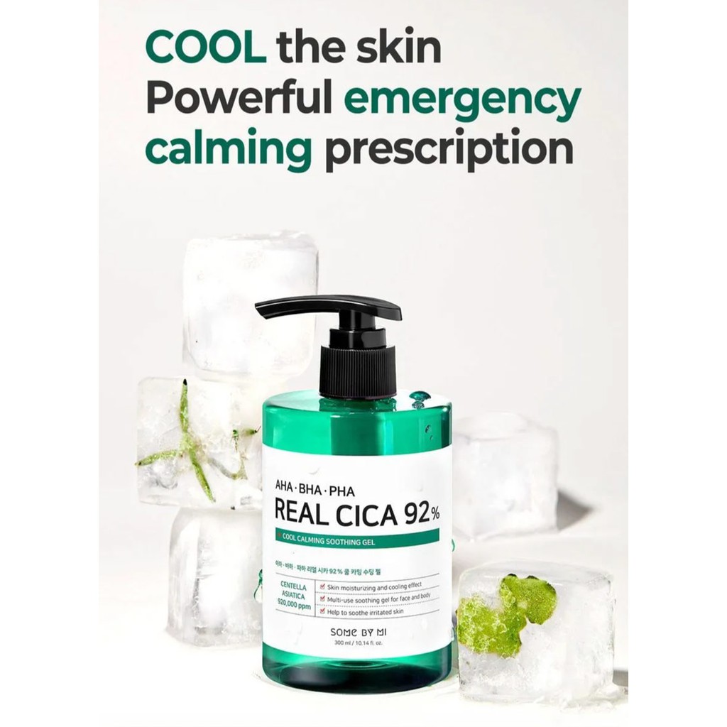 Gel Dưỡng Ẩm làm Dịu Và Phục Hồi Da Some By Mi AHA-BHA-PHA Real Cica 92% Cool Calming Soothing Gel 300ml