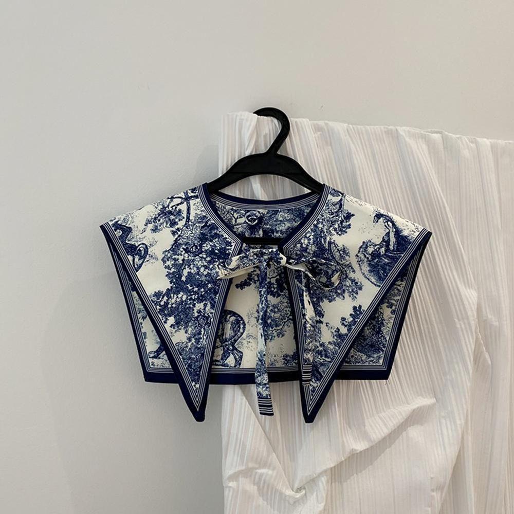 USNOW Cổ Áo Sơ Mi Giả Có Mũ Trùm Tháo Rời Được Thời Trang Cho Nữ