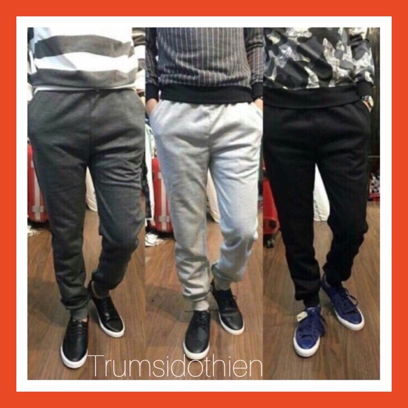 Quần jogger- Quần jogger nỉ nam trơn cực chất, quần thể thao, quần tập gym | BigBuy360 - bigbuy360.vn