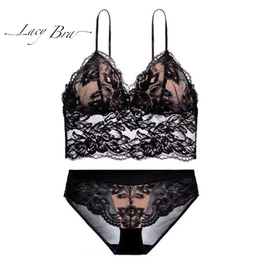 Bộ Đồ Lót Ren Hoa Mềm Dáng Bra Đệm Mỏng Sexy Lacy Bra - B12 | BigBuy360 - bigbuy360.vn