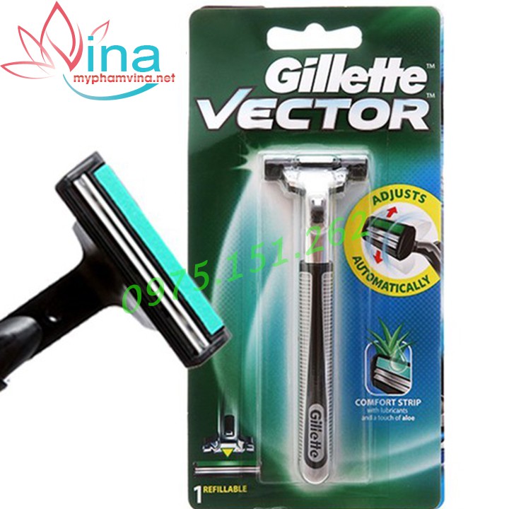 Dao Cạo Râu Gillette Vector Lưỡi 2 Dao