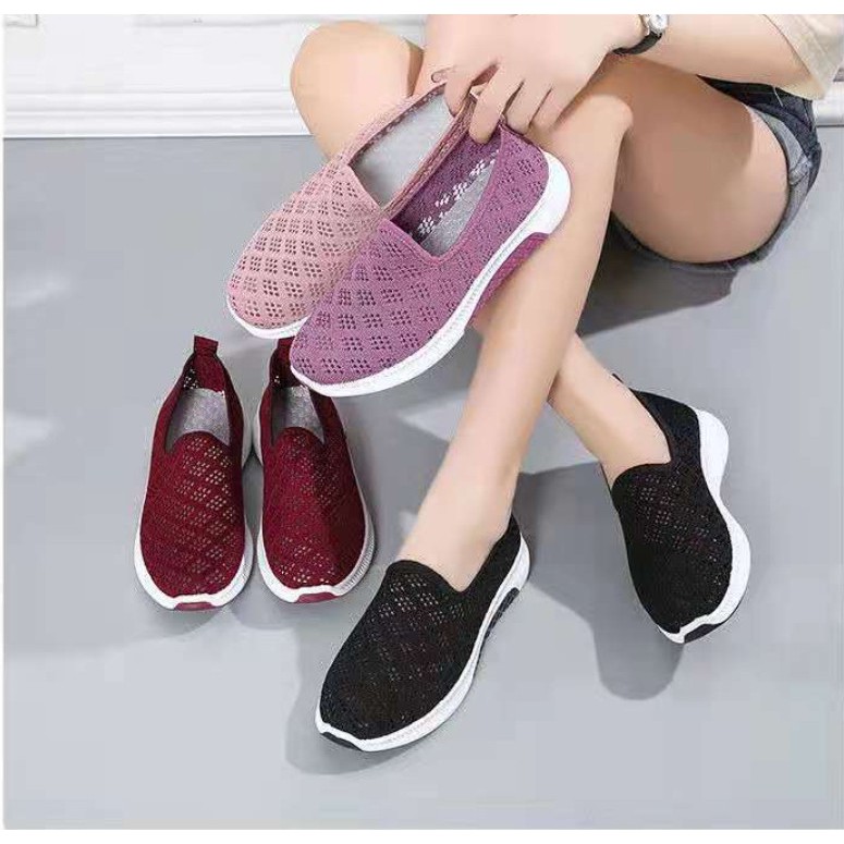 Giày Lưới Nữ Đế Bằng Thoáng Khí Siêu Êm Chân QA830