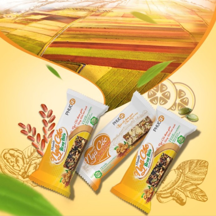 [ Ăn Kiêng ] Thanh Ngũ Cốc Chà Bông Phúc An Ngũ Cốc Thơm Ngon Chà Bông Hảo Hạng - Hộp 100g (5 gói x 20g) | BigBuy360 - bigbuy360.vn