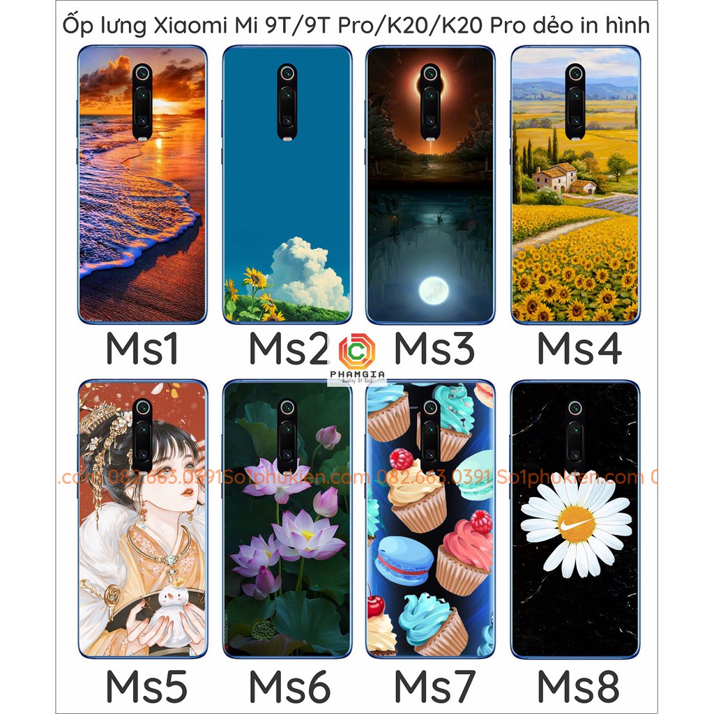 Ốp lưng Xiaomi Mi 9T / 9T Pro / K20 / K20 pro dẻo trong in hình ( Phần 1)